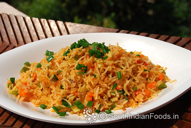 Quick schezwan veg rice recipe