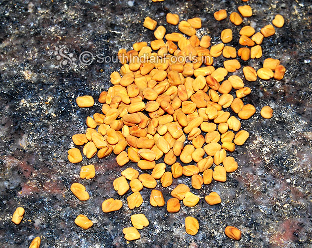 Dry roasted fenugreek
