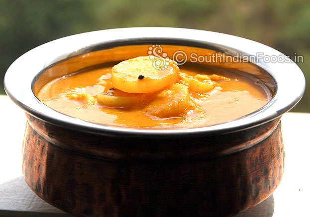 Mullangi sambar ready to serve with rice