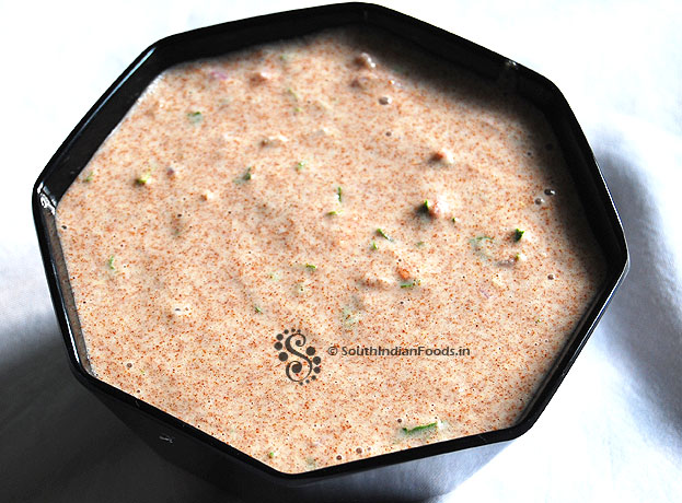 Ragi paniyaram batter