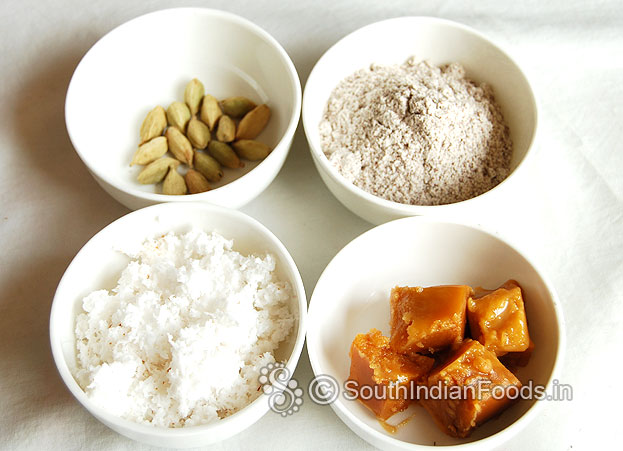 Ragi kolukattai ingredients