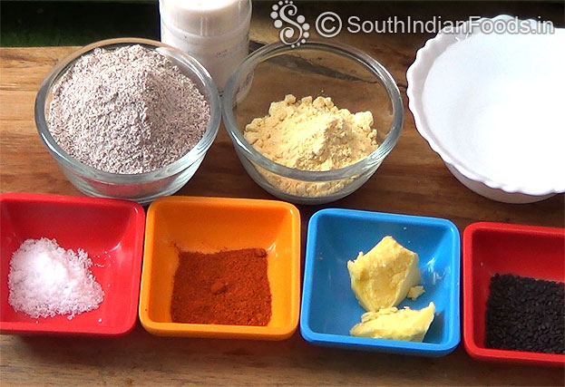Ragi murukku ingredients