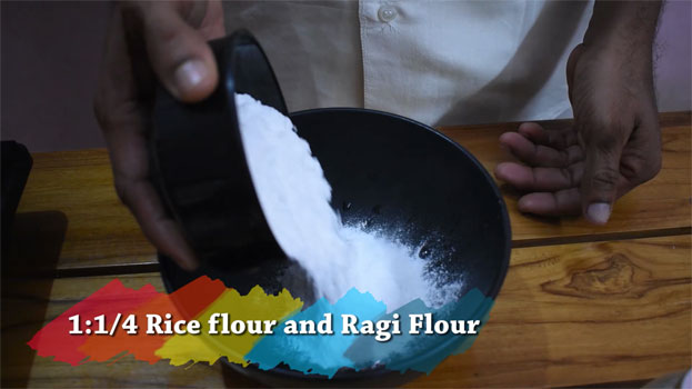 Ragi paal kolukattai  step1