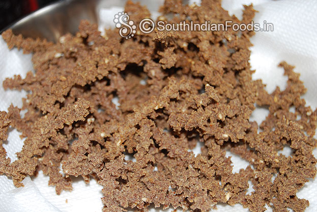 Drain on absorbent paper, let it cool, & store it in an airtight container