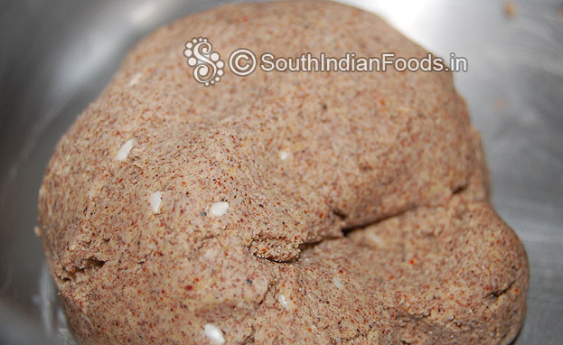 Ragi pottukadalai murukku dough is ready