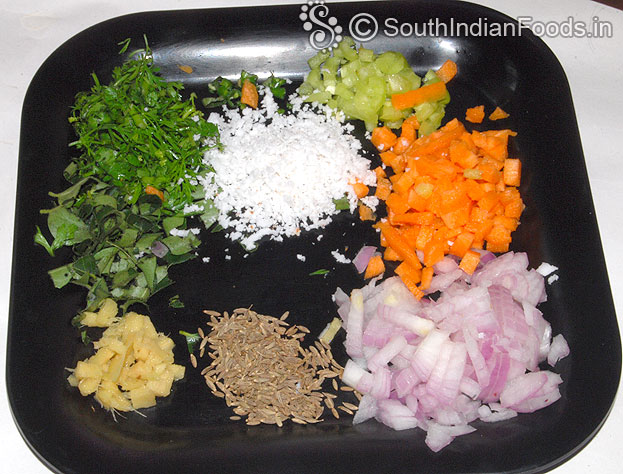 Ragi roti ingredients
