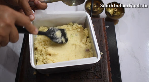 Instant Rava Burfi recipe step 17