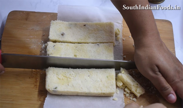 Instant Rava Burfi recipe step 20