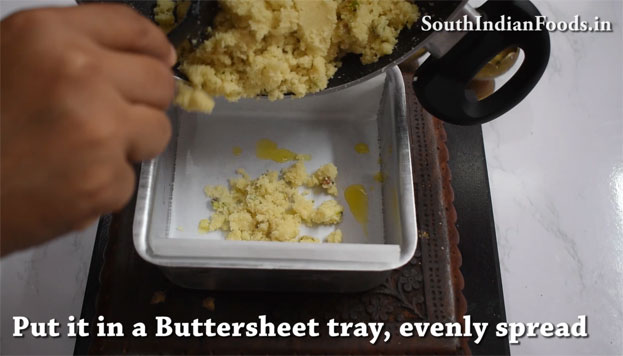 Instant Rava Burfi recipe step 16