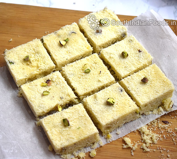 Perfect semolina burfi without milk, No condensed milk