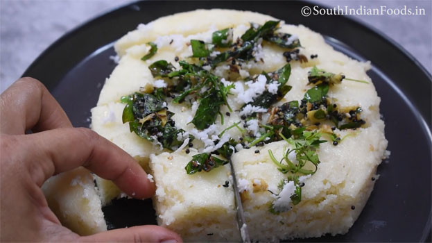 Instant rava dhokla recipe step 20