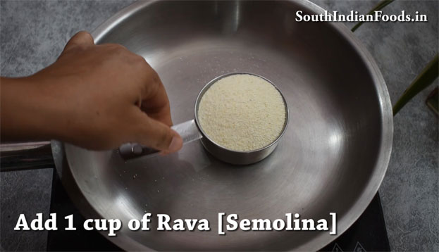 Rava jaggery ladoo recipe step 1