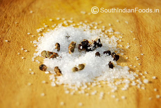 Cardamom seeds and sugar