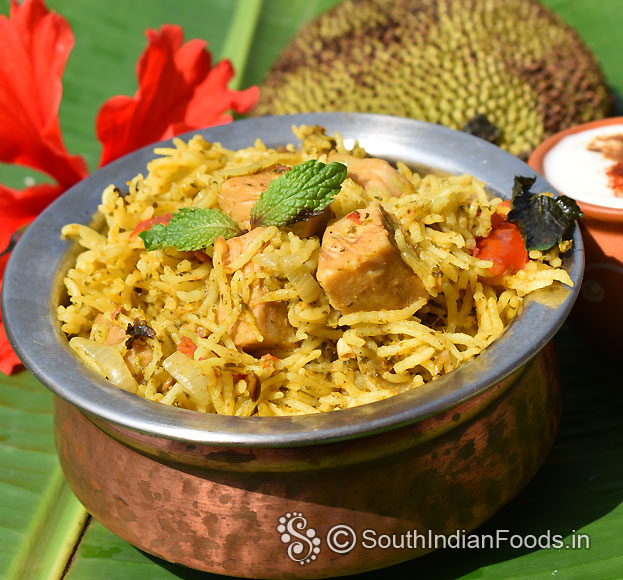 Jackfruit biryani ready
