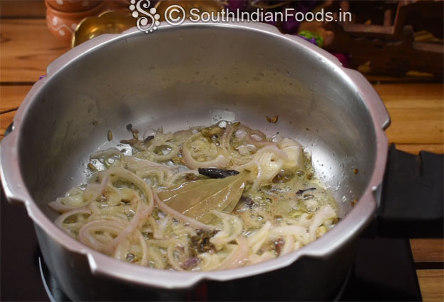Add onion saute till light brown