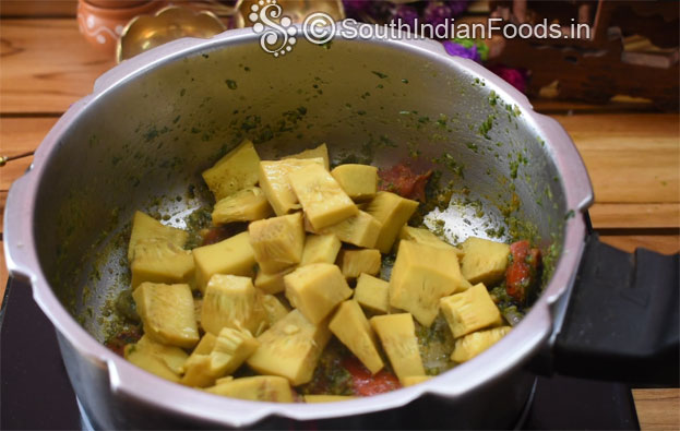 Add boiled jackfruit