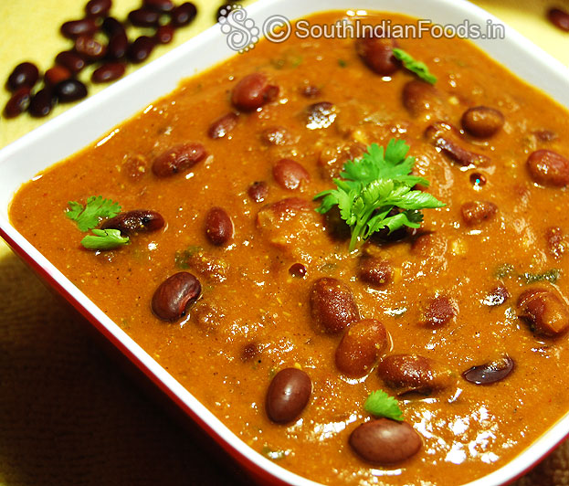 Sivappu beans masala