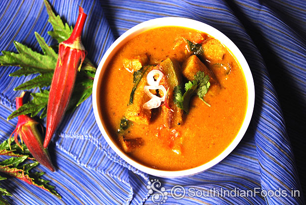 Organic red okra masala