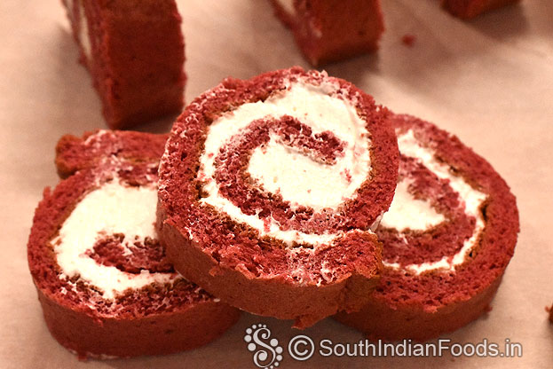 Red velvet roll cake