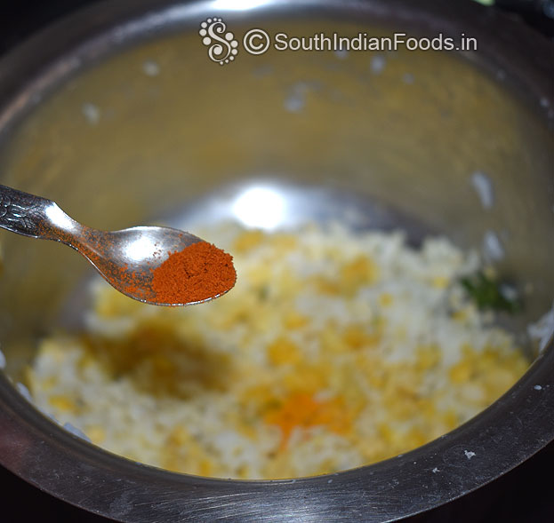 Add red chilli powder