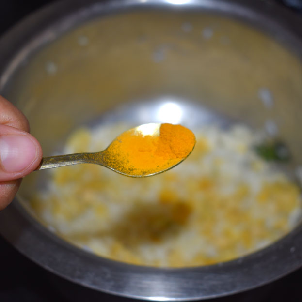 Add turmeric powder