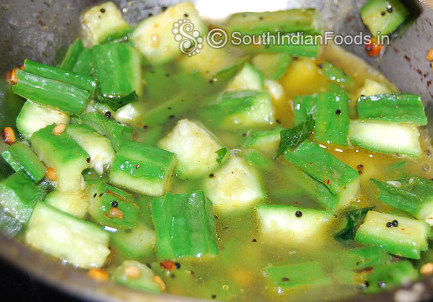 Add water, cover it, cook till soft