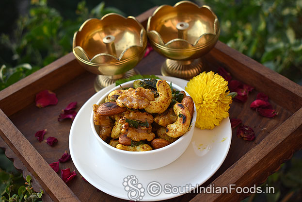 Healthy roasted masala nuts ready