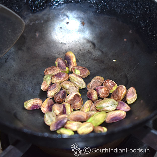 Roast pistachios