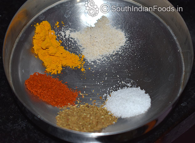 Take all masala powder and salt