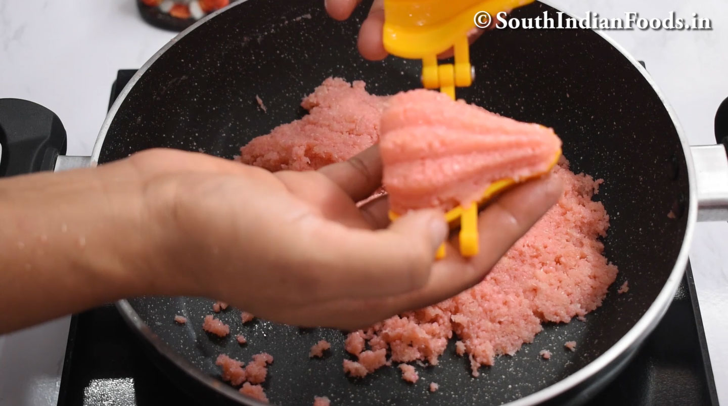 Rose coconut modak