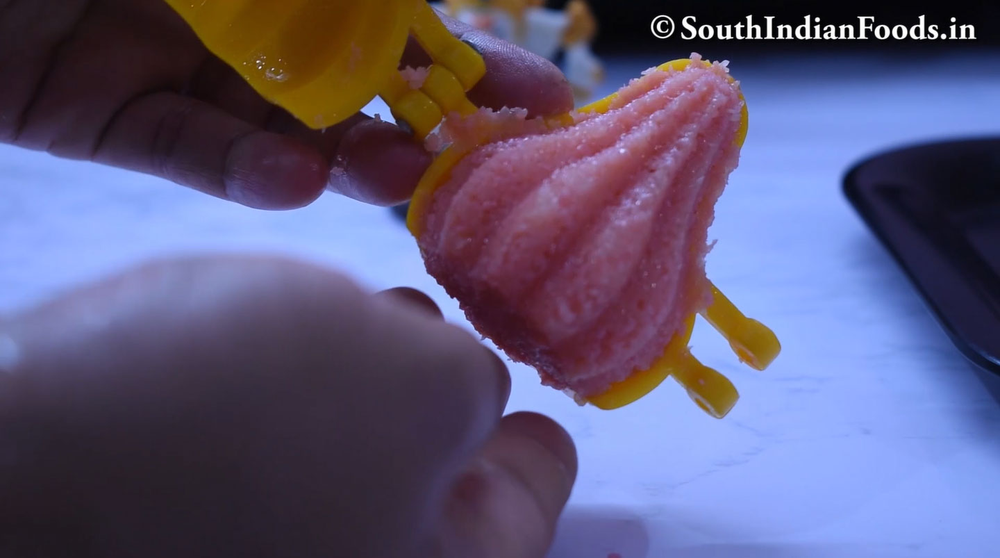 Rose coconut modak