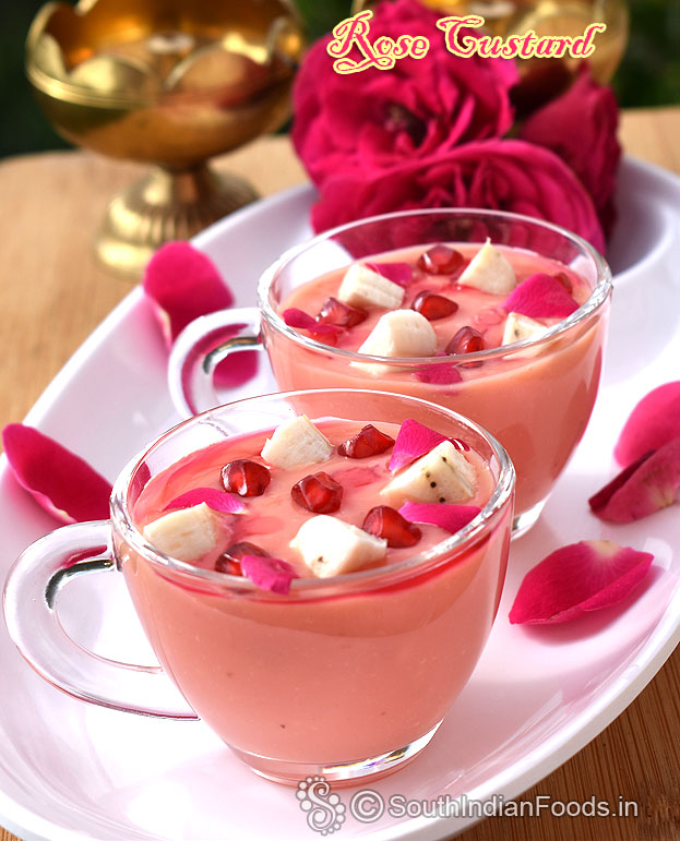 Easy rose custard