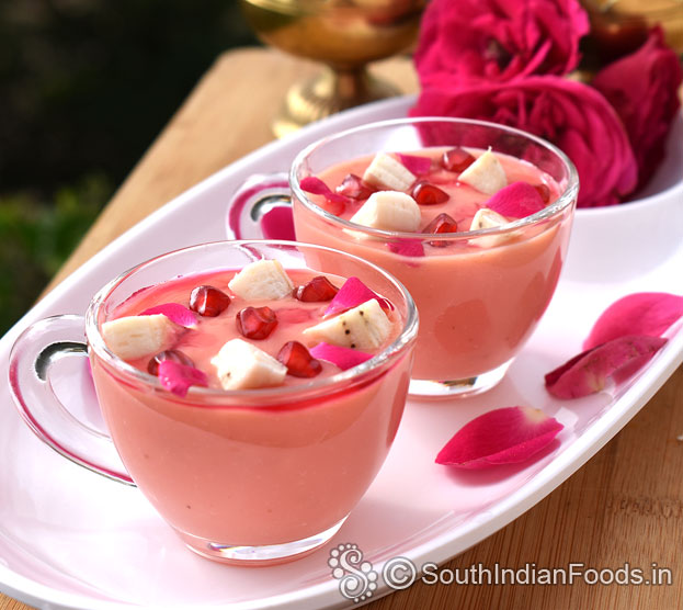 Instant rose custard