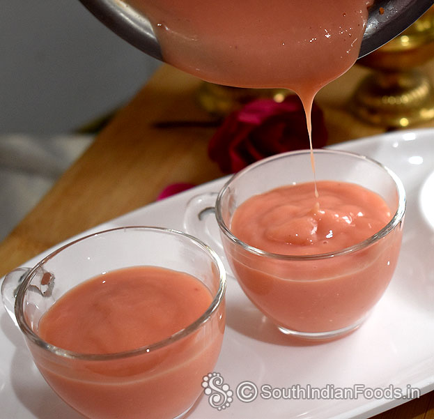 Pour rose custard