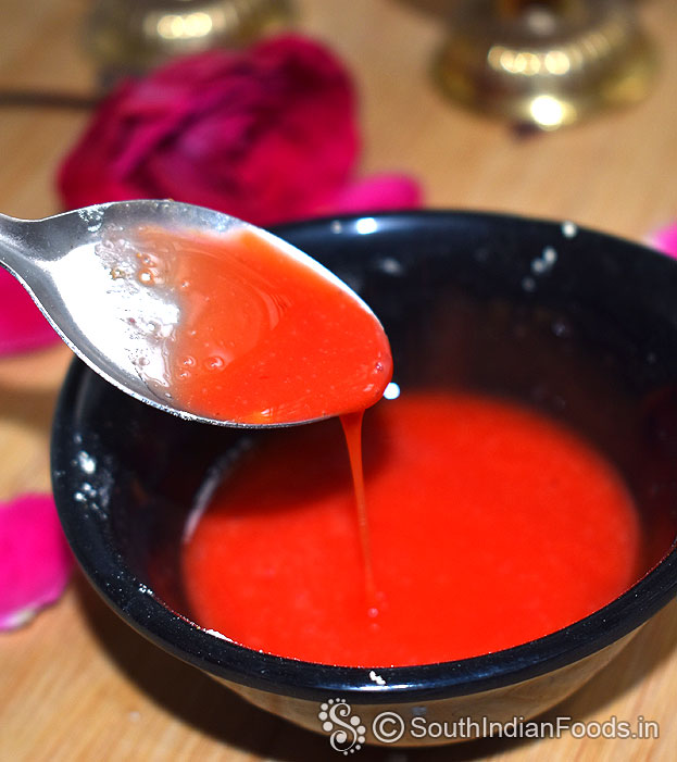 Rose custard ready, keep it aside