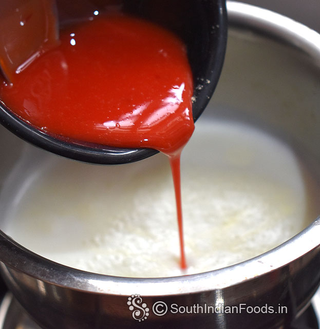 Add rose custard