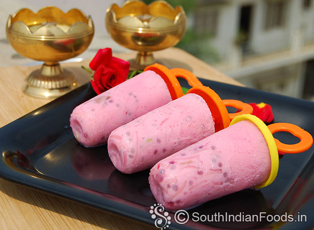 Homemade falooda kulfi