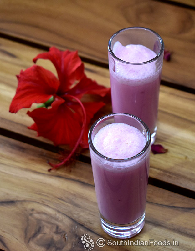 Instant rose milk lassi