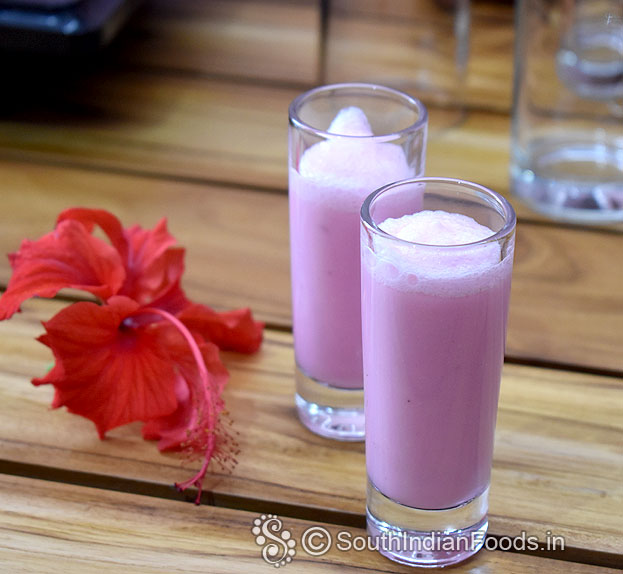 Homemade rose lassi