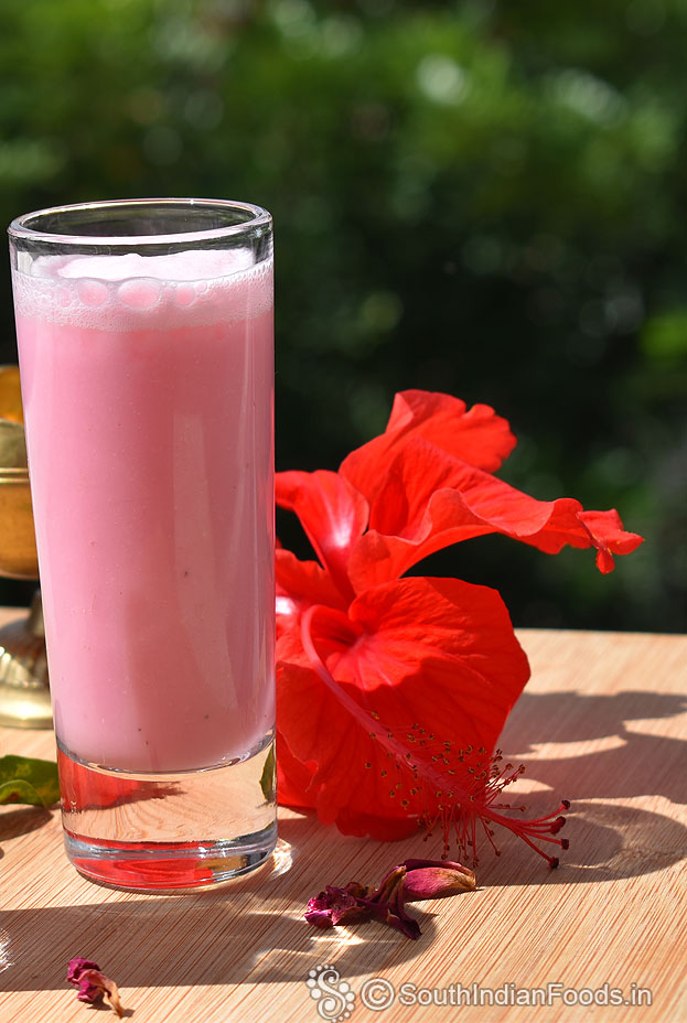 Rose flavoured lassi