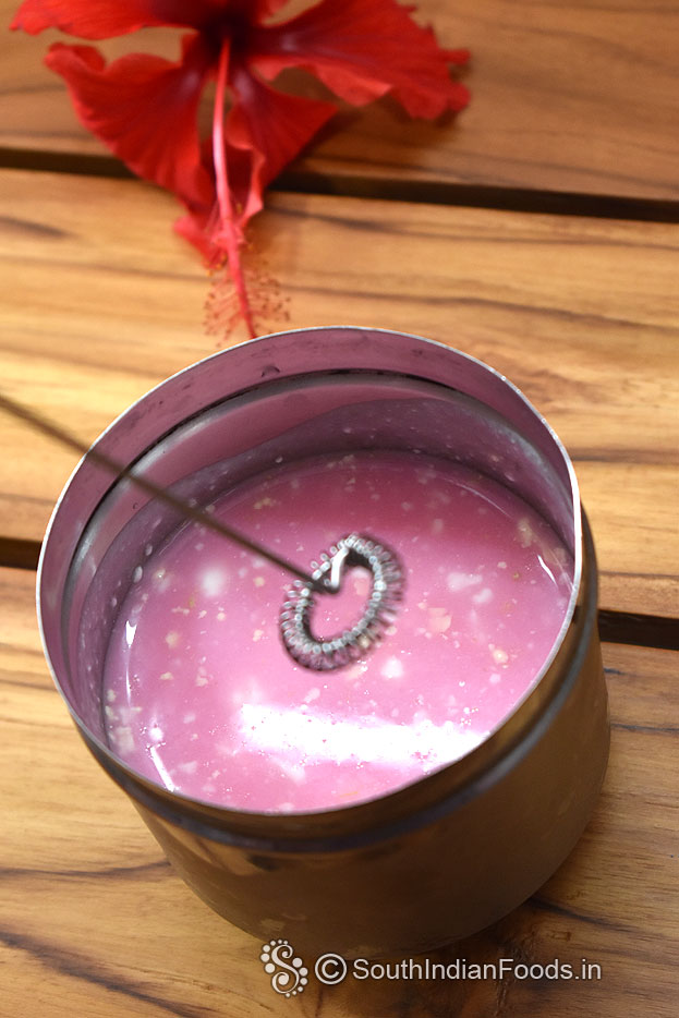 Add rose milk and water