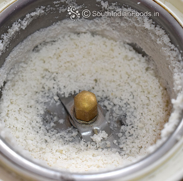 Coarsely ground basmathi rice ready, keep it aside