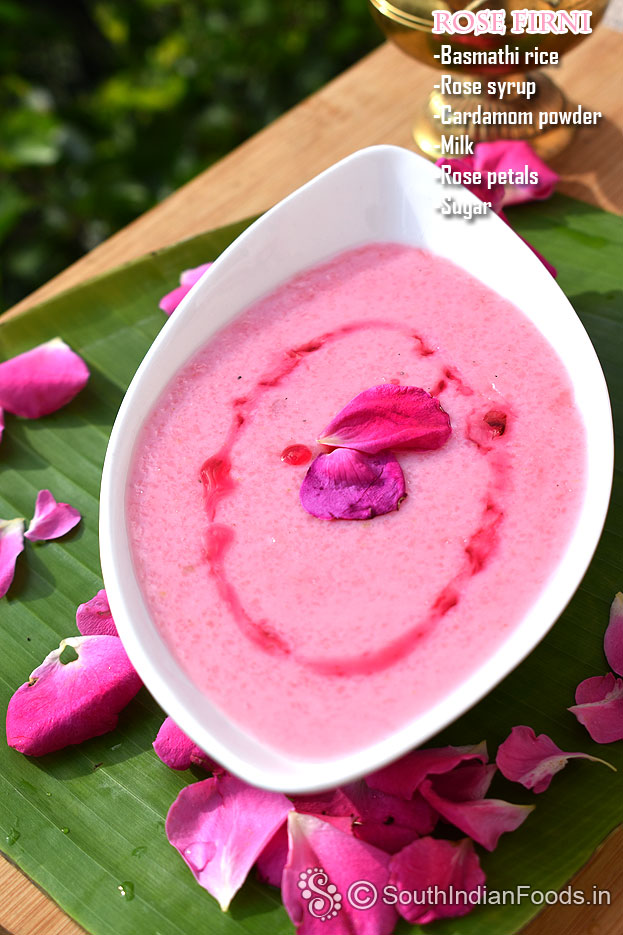Instant rose firni