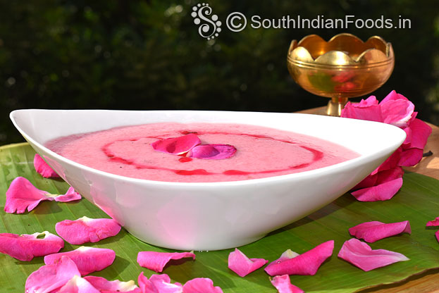 Punjabi rose rice & milk pudding