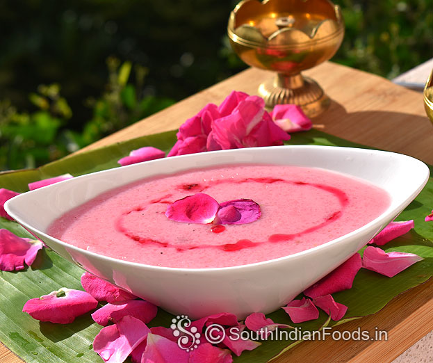 Paneer rose phirni