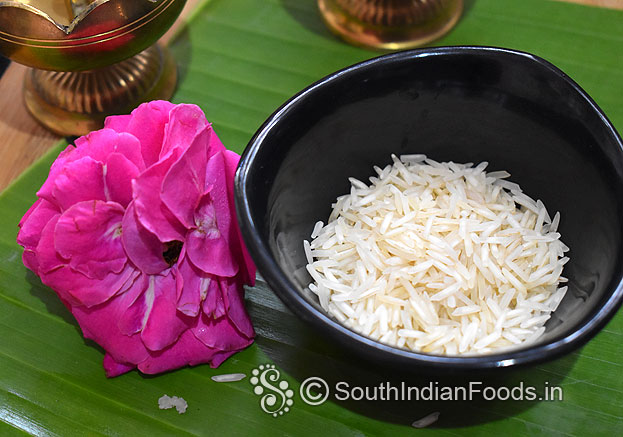 Take 3 tbsp fragrant basmathi rice