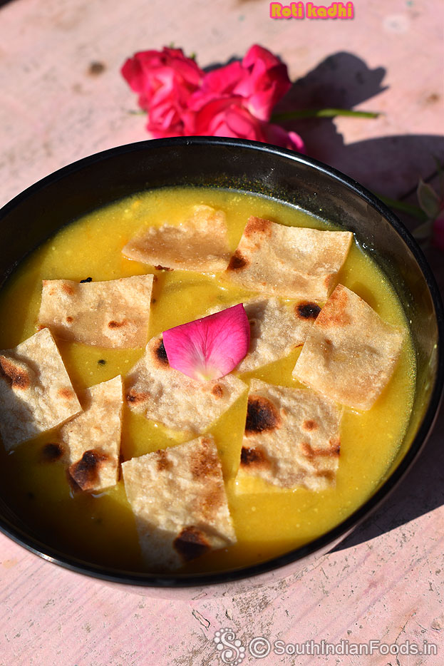 Instant roti kadhi