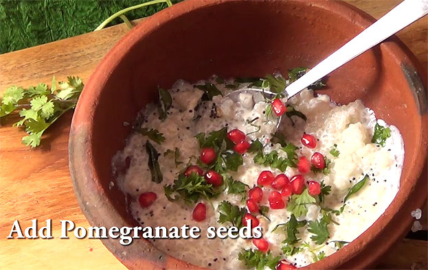 Add pomegranate seeds