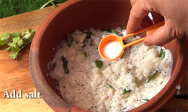 Add salt mix well
