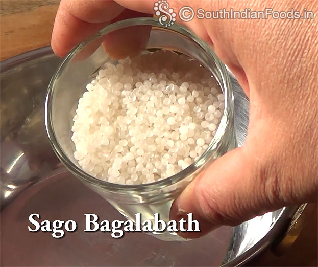 In a bowl add sago